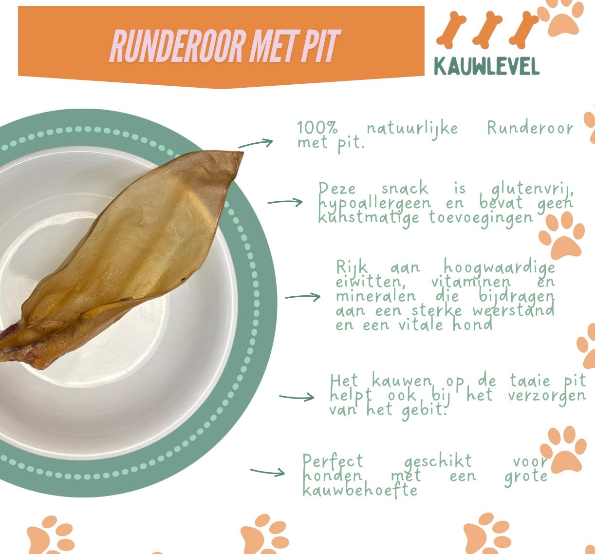 Runderoor met pit