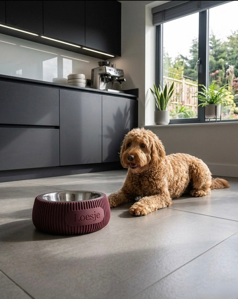 🐾 Gepersonaliseerde Voerbakhouder Ø 21 cm (3D Geprint) 🐾
