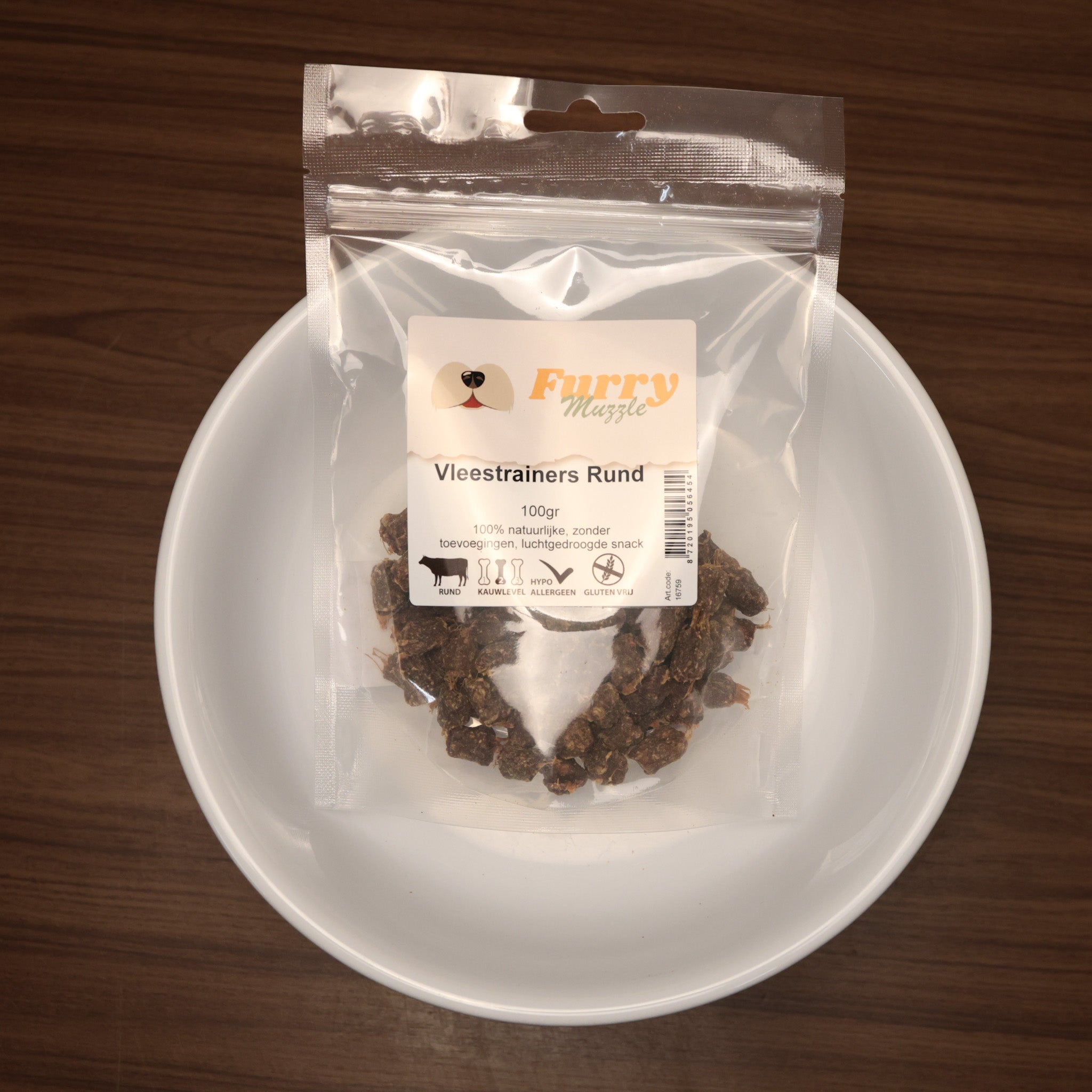 Vleestrainers Rund (100 gram)